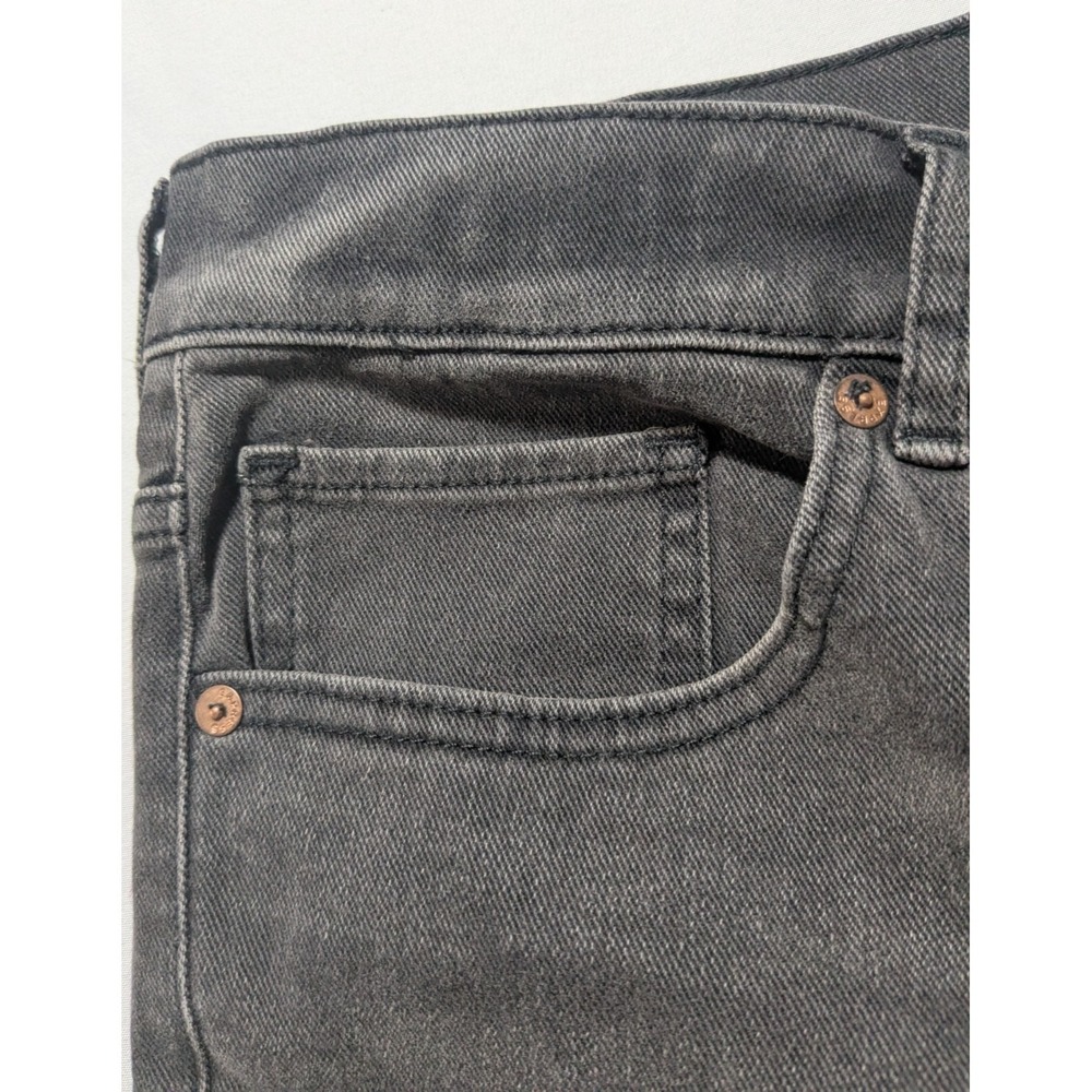 EXPRESS CROPPED FLARE‎ HIGH RISE - Women 14 Raw Hem Black Denim Jeans NEW - Picture 10 of 16